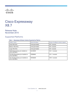 Cisco Expressway Release Note (X8.7)