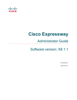 Cisco Expressway Administrator Guide (X8.1.1)