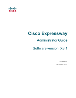 Cisco Expressway Administrator Guide (X8.1)