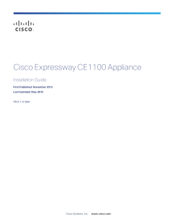 Cisco Expressway CE1100 Appliance Installation Guide (X8.6.1)