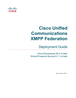 Cisco Unified Communications XMPP Federation using IM and Presence or Expressway
