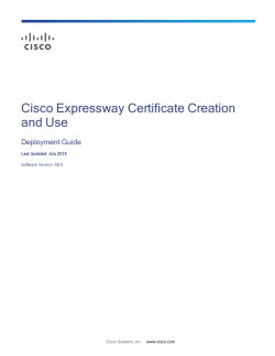 Cisco Expressway Certificate Creation and Use Deployment Guide (X8.6)
