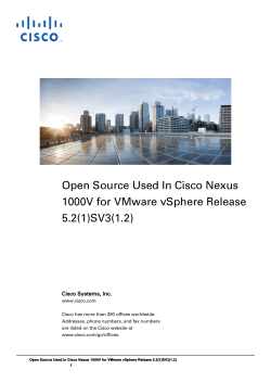 Open Source Software Used in Cisco Nexus 1000V for VMware vSphere, Release 5.2(1)SV3(1.2)