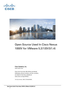Open Source Software Used in Cisco Nexus 1000V for VMware vSphere, Release 5.2(1)SV3(1.4)
