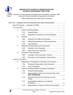 Internal Managment Directives of OUS