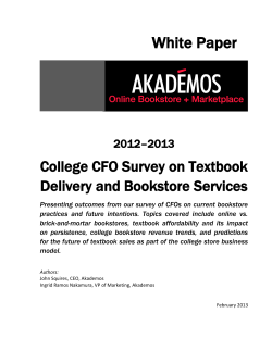 Campus CFO Bookstore Survey