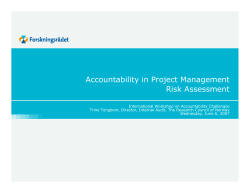 Accountability in Project Management Risk Assessment