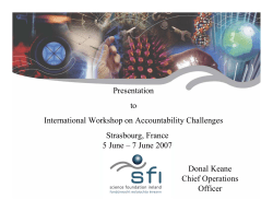 Presentation to International Workshop on Accountability Challenges