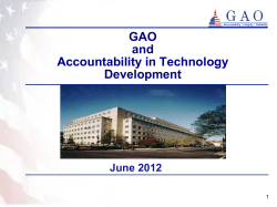 GAO and Accountability in Technology Development
