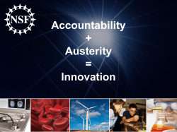 Accountability + Austerity = Innovation