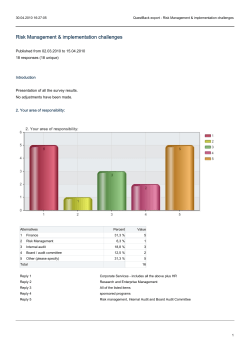Risk Management and Implementation Challenges - Survey Results(RCN)
