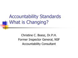 Accountability Standards: What is Changing? (NSF)