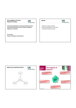 Accountability in Science Research Funding - University of Sussex