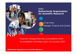 Financial Management and Accountability - Netherlands Organization for Scientific Research (NWO)