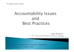 Accountability Issues and Best Practices - Porgtugese Foundation for Science and Technology (FCT)