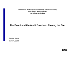 The Board and the Audit Function-Closing the Gap