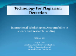 Technology For Plagiarism Detection