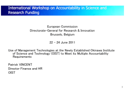 Use of Management Technologies at the Newly Established Okinawa Institute of Science and Technology (OIST) to Meet its Multiple Accountability Requirements