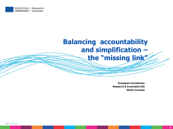 Balancing Accountability and Simplification &ndash; the "Missing Link"