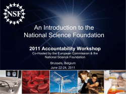 An Introduction to the National Science Foundation