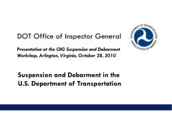 Suspension and Debarment Audit