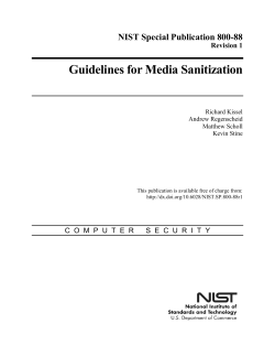 Guidelines for Media Sanitization