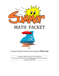 Math Packet 2.0 - 5th grade compacted