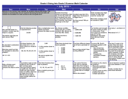 Math Packet 2.0 - 5th grade calendar