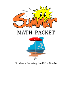 Math Packet 2.0 - 5th grade
