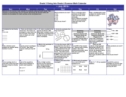 Math Packet 2.0 - 4th grade calendar