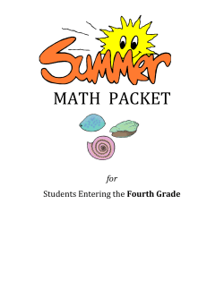 Math Packet 2.0 - 4th grade