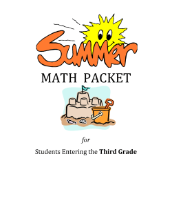 Math Packet 2.0 - 3rd grade