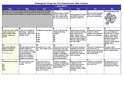 Math Packet 2.0 - 1st grade calendar