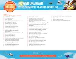 Scholastic Summer Reading List 2015