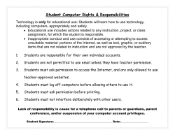 Student Computer Rights and Responsilbilites Form