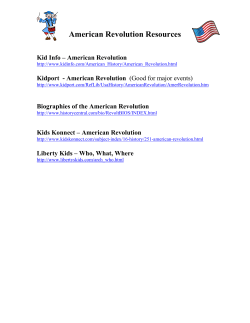 American Revolution Websites