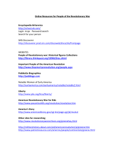 revolutionary war online resources