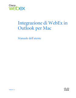 Integrazione di WebEx in Outlook per Mac