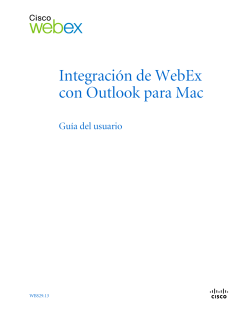Integraci&Atilde;&sup3;n de WebEx con Outlook para Mac