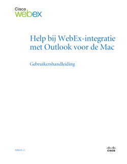Help bij WebEx-integratie met Outlook voor de Mac