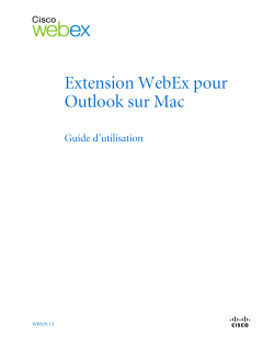 Extension WebEx pour Outlook sur Mac