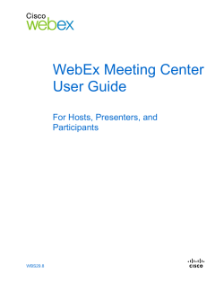 Cisco WebEx Meeting Center User Guide