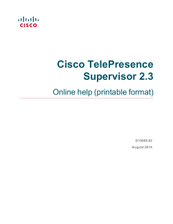 Cisco TelePresence Supervisor MSE 8050 printable help for 2.3.pdf