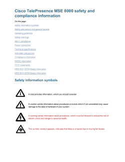 Cisco TelePresence MSE 8000 Series Safety Statement