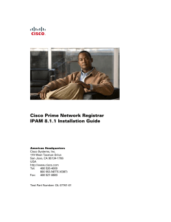 Cisco Prime Network Registrar IPAM 8.1.1 Installation Guide