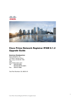 Cisco Prime Network Registrar IPAM 8.1.2 Upgrade Guide