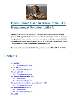 Open Source and Third-Party Licenses Used In Cisco Prime LAN Management Solution 4.1