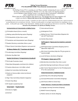 PTA Volunteer Form 2010 (English and Spanish)