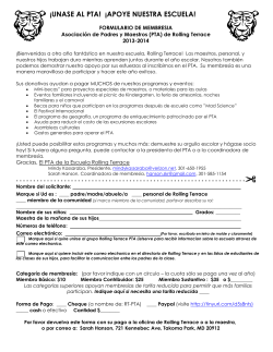 PTA Membership Form 2013-2014 (Spanish)