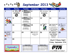 September 2013 Calendar (English)